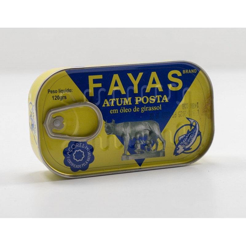 Atum Posta em Óleo de Girassol - Fayas (120gr)