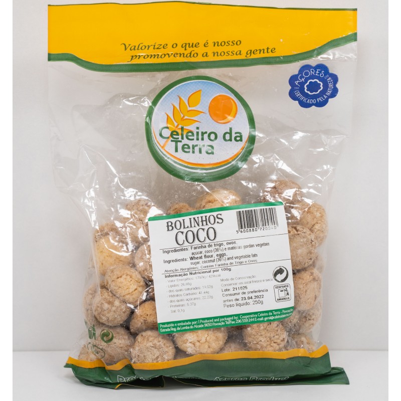 Bolinhos de Côco 250g - Celeiro da Terra